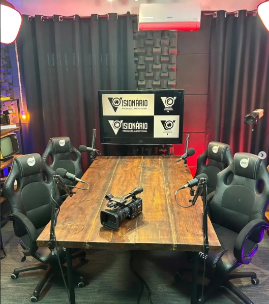 Sala de gravação do Estúdio Visionário em Pirituba, São Paulo